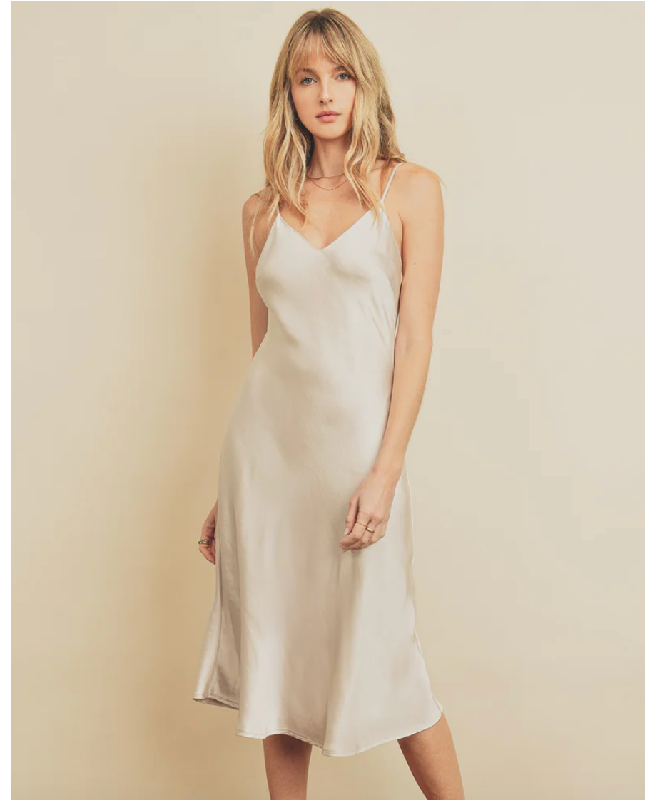 Evermore Satin Slip Dress