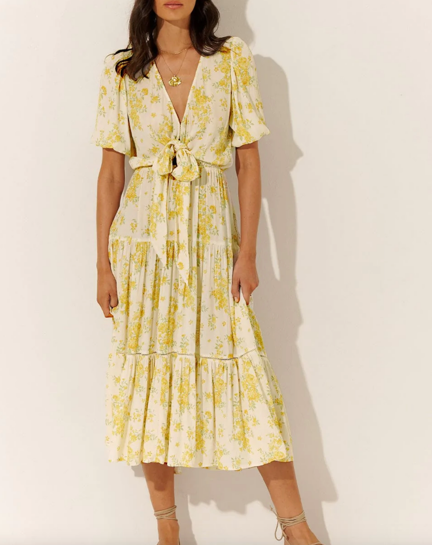 Marielle Tie Front Midi Dress