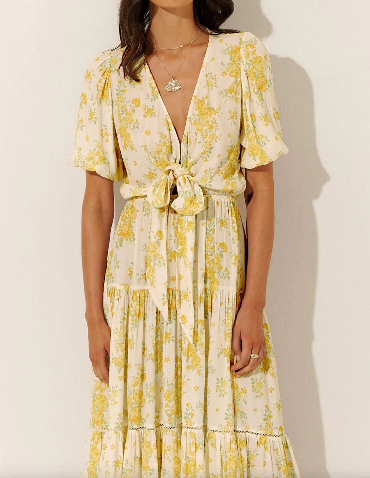 Marielle Tie Front Midi Dress