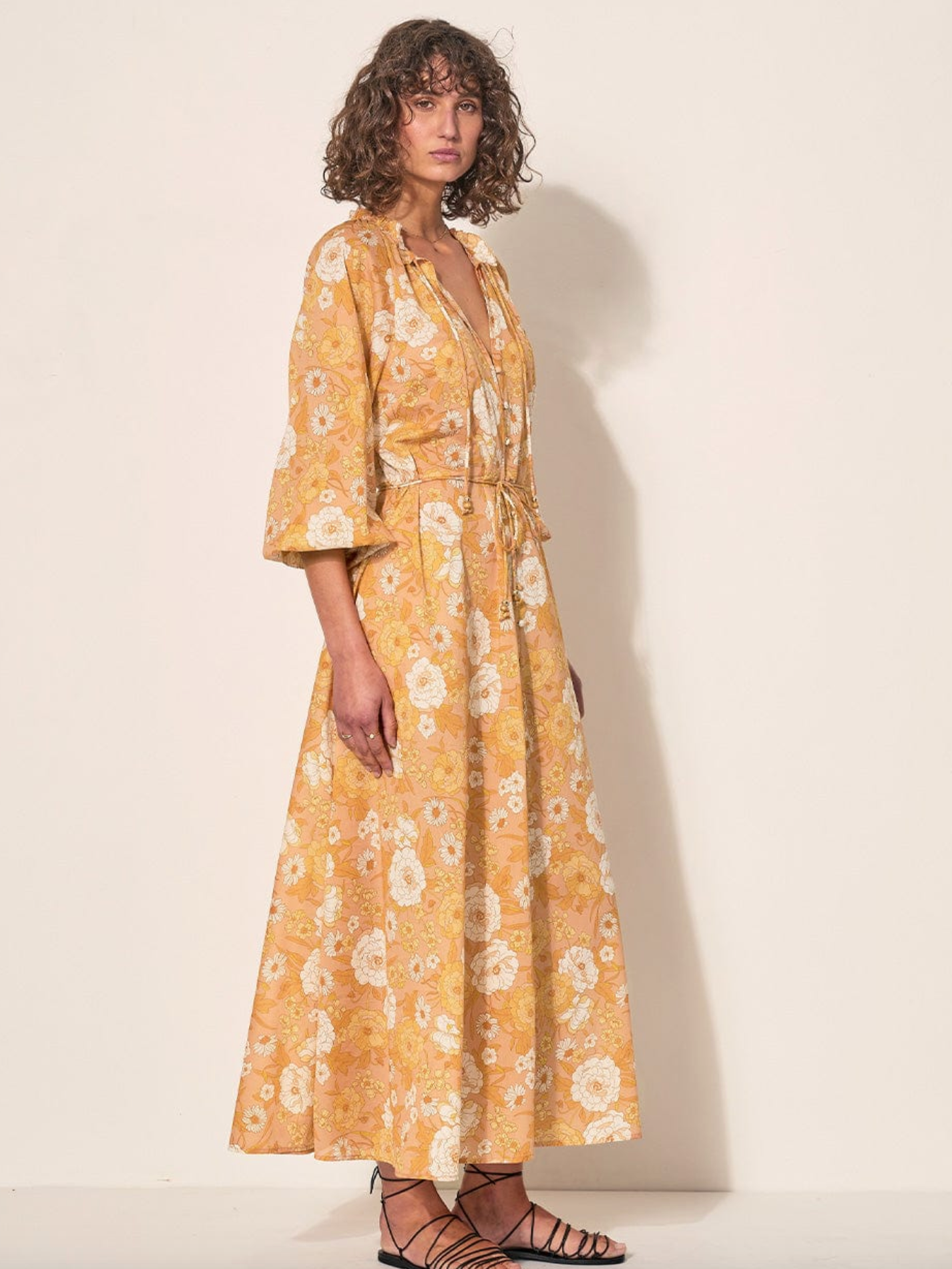 Margaux Blouson Sleeve Maxi Dress