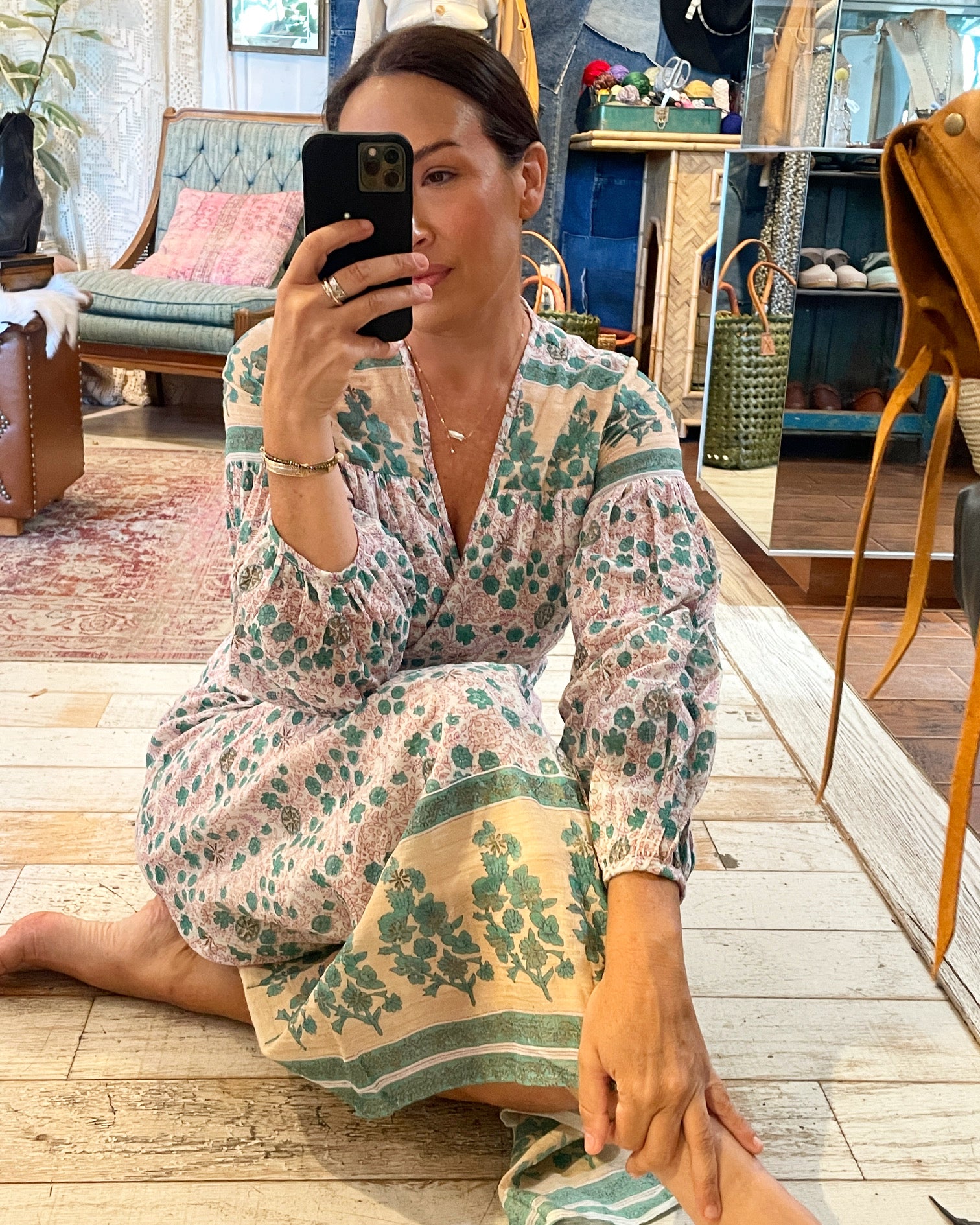 Naomi Printed Maxi Wrap Dress