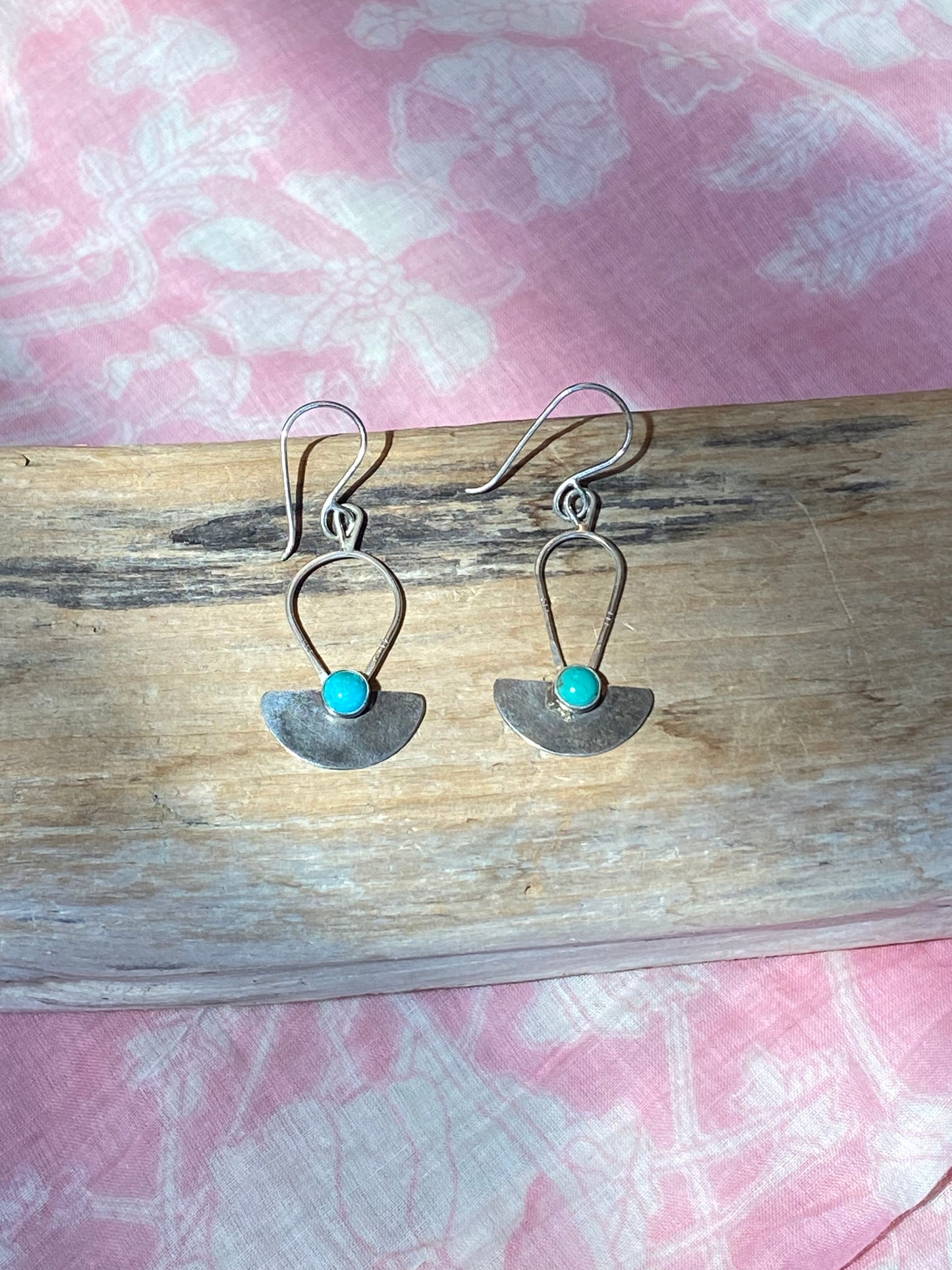 NS266 Sterling Silver & Turquoise Earrings