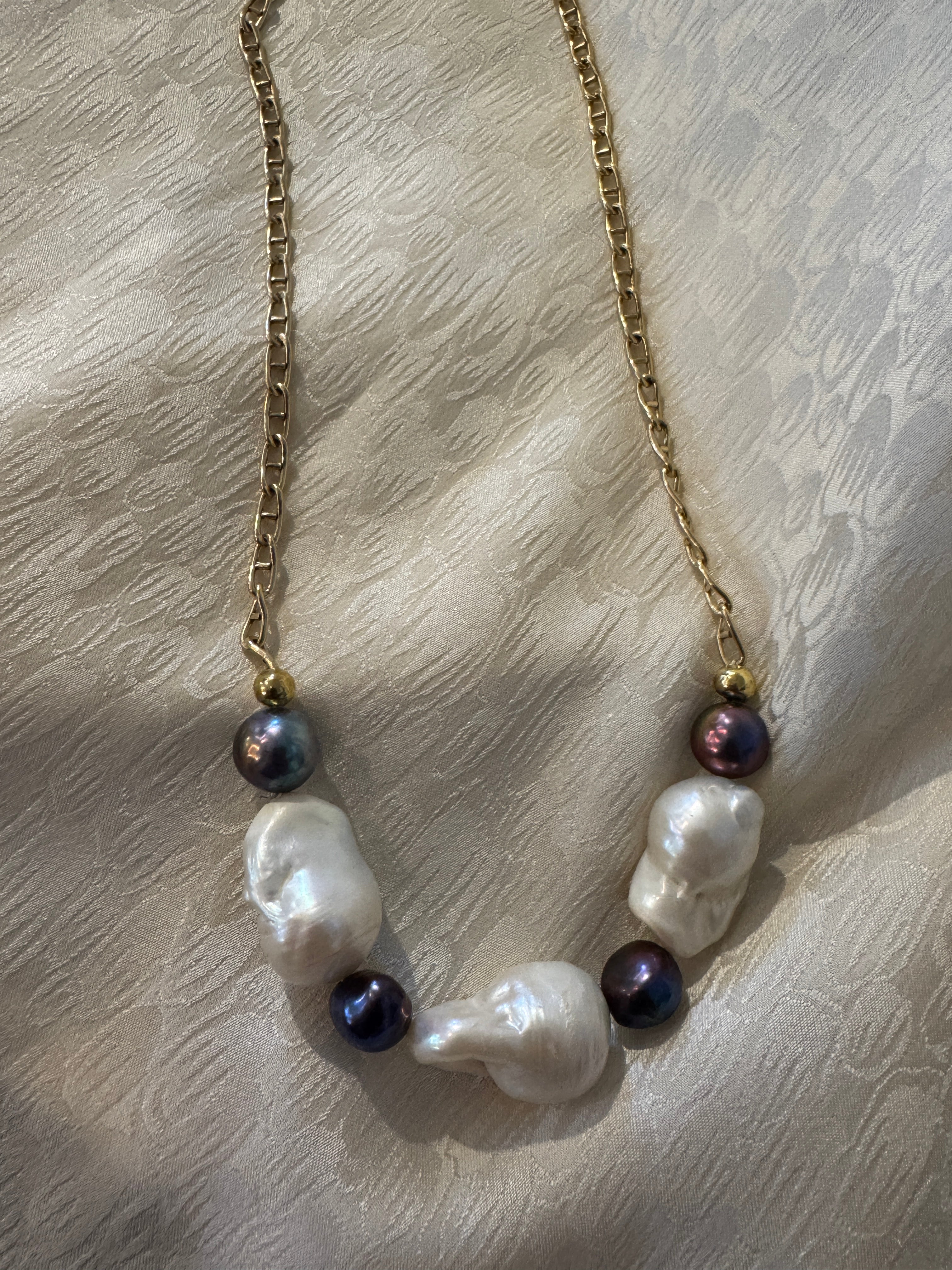 SN4531-FancyChainBaroquePearlChoker