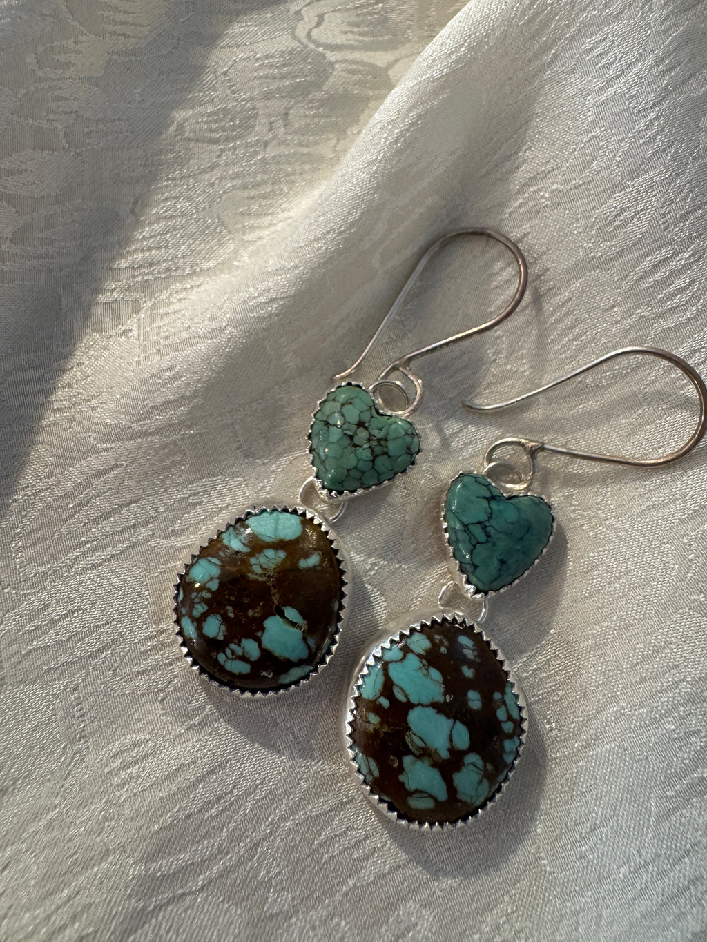NS844 Sterling Silver W/Kingman Earrings