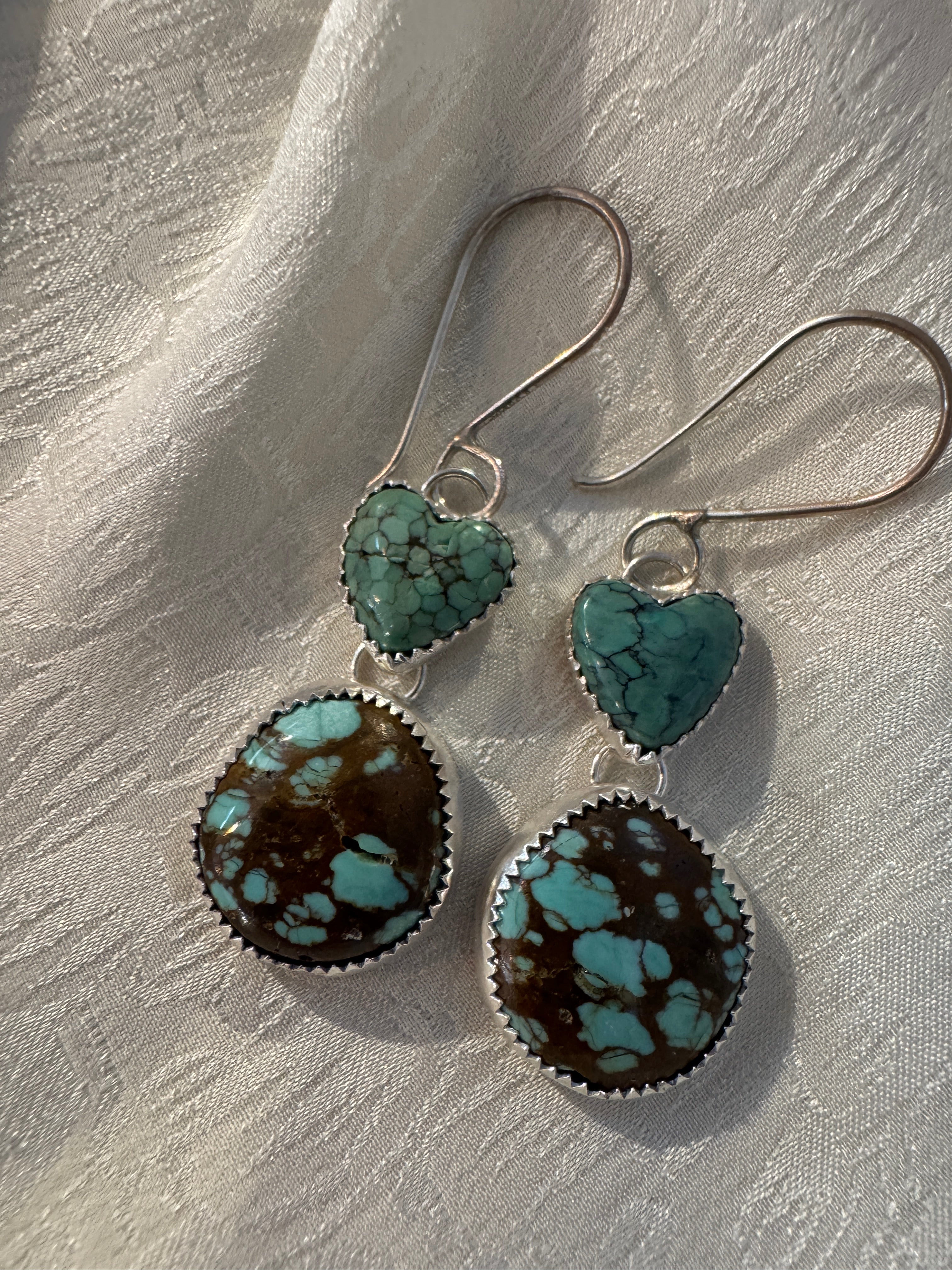 NS844 Sterling Silver W/Kingman Earrings