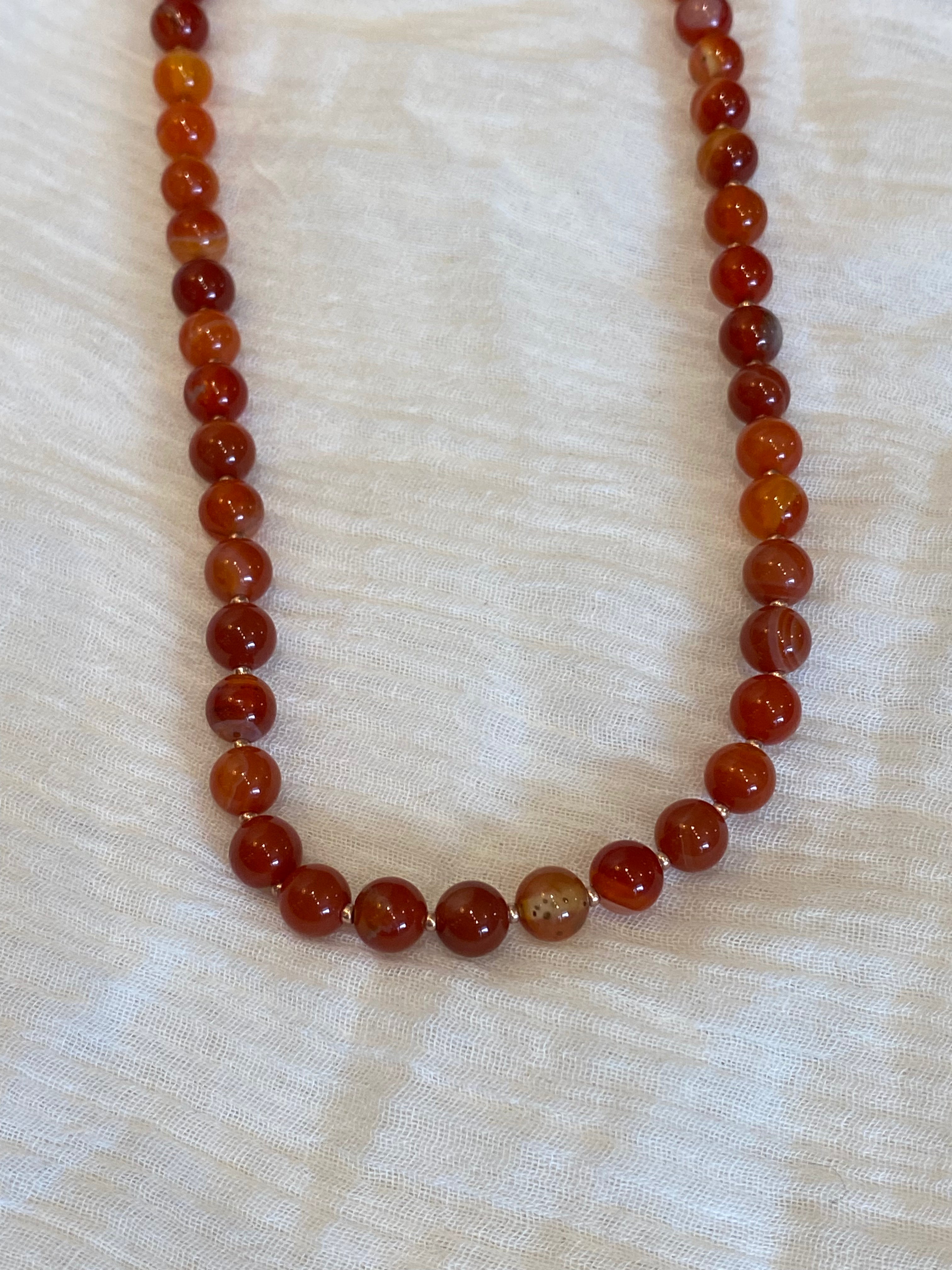 JN4368 Semi Precious Stone/Seed Bead Necklace