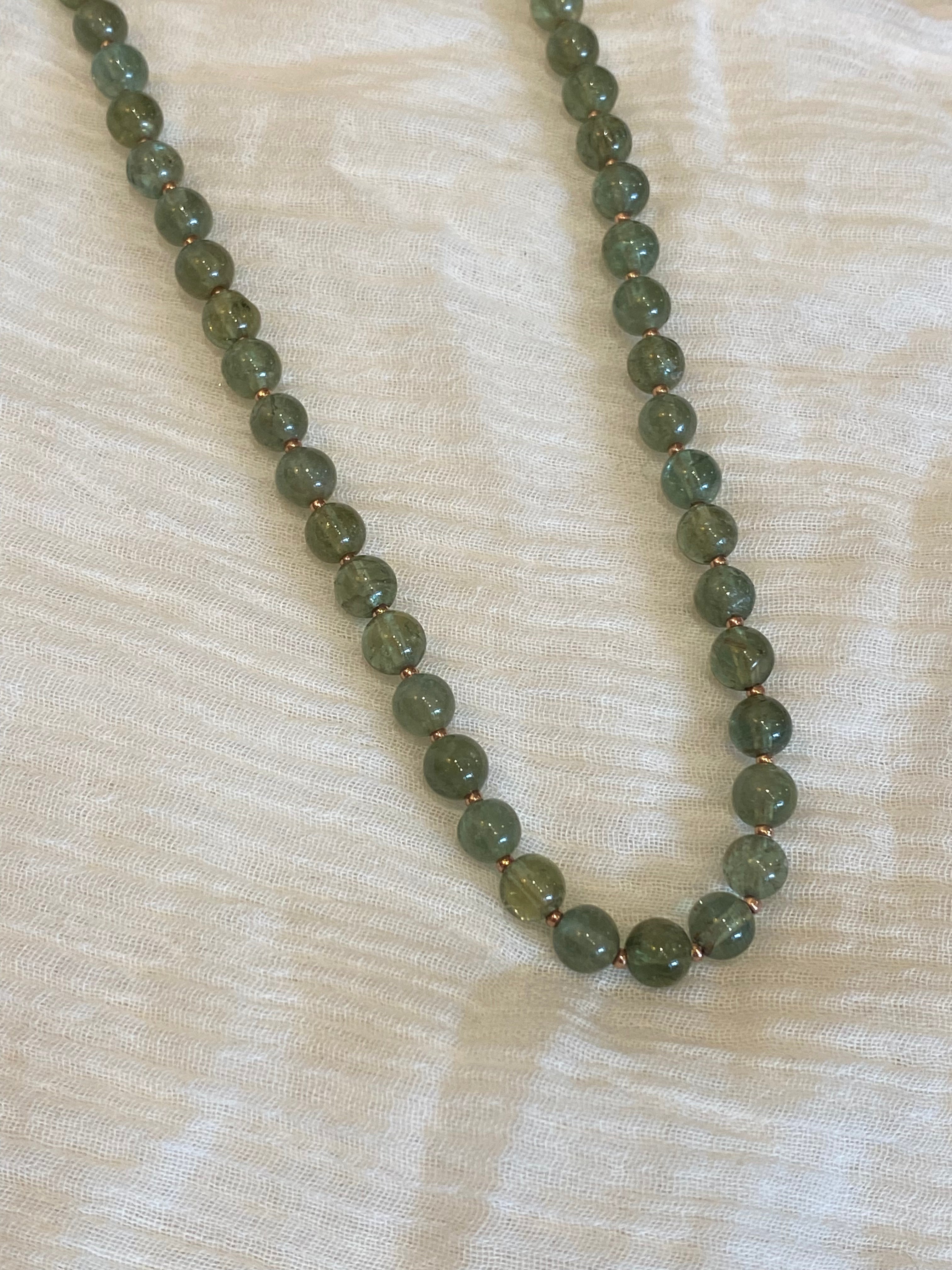 JN4368 Semi Precious Stone/Seed Bead Necklace