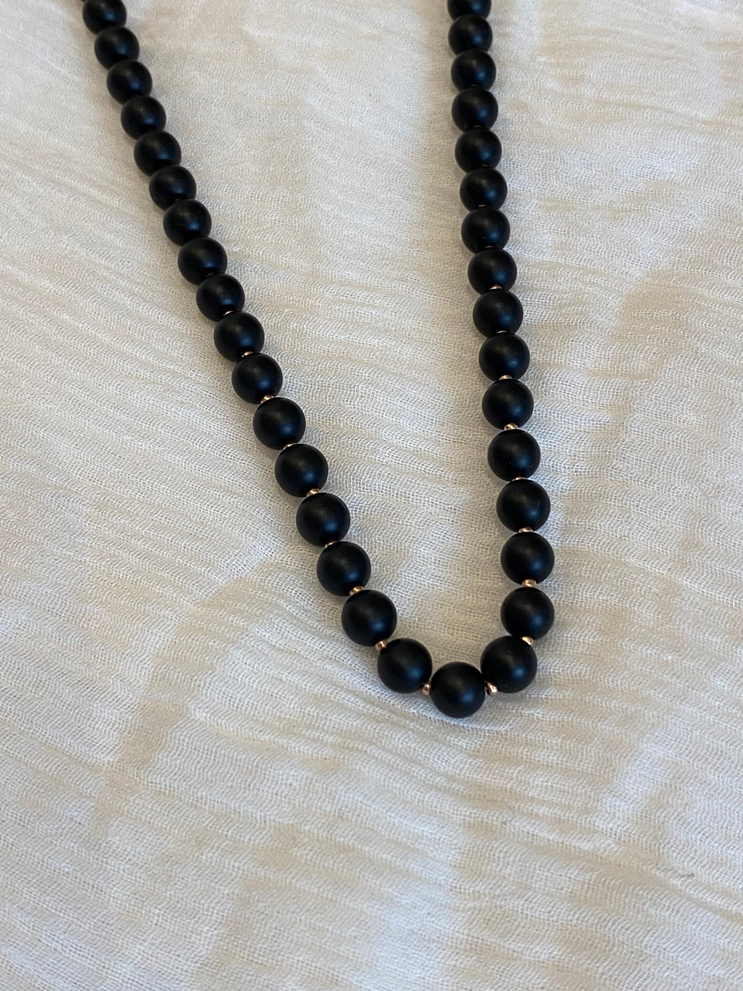 JN4368 Semi Precious Stone/Seed Bead Necklace