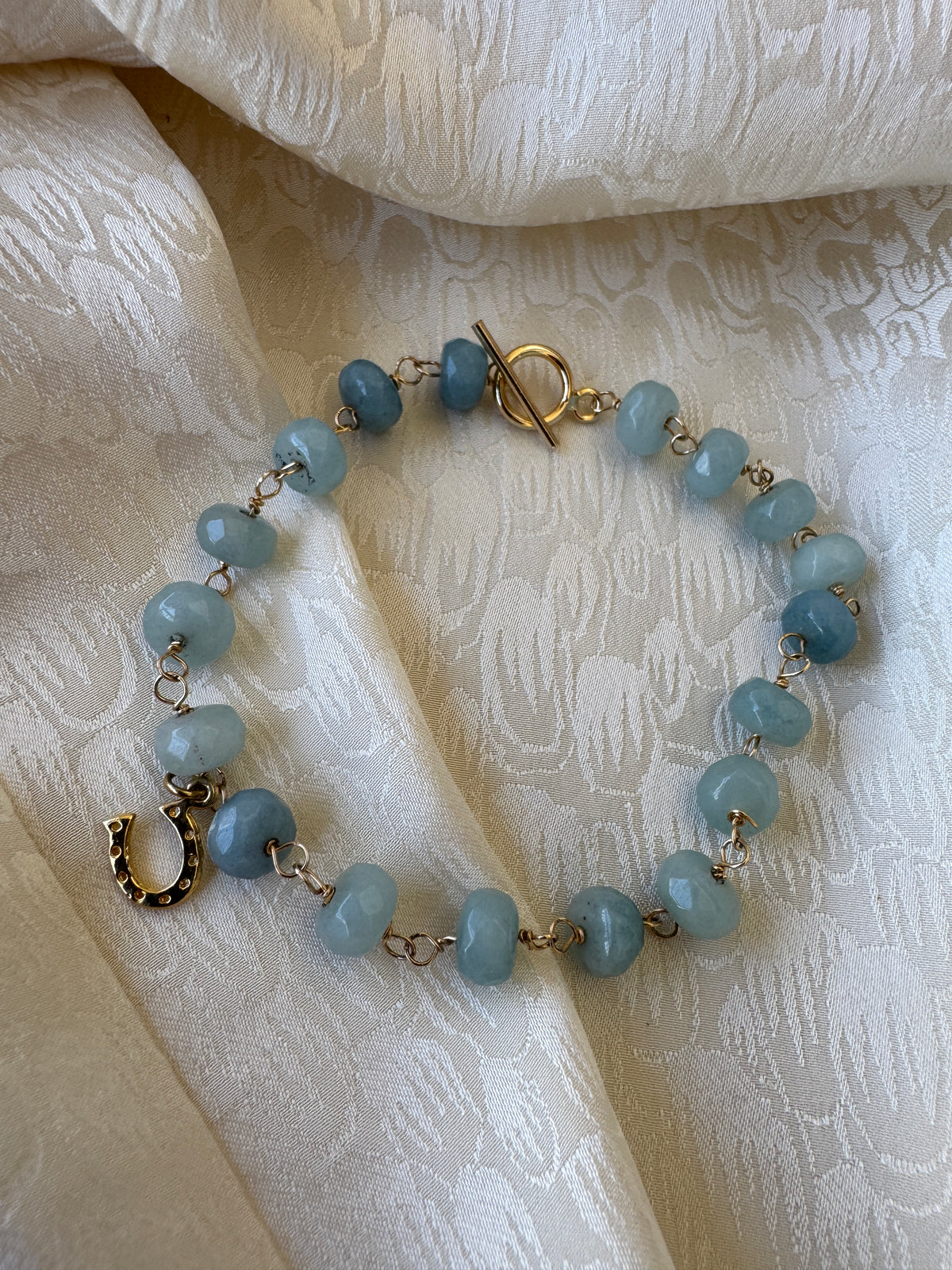 SB4573-Amazonite/Horseshoe/Bracelet