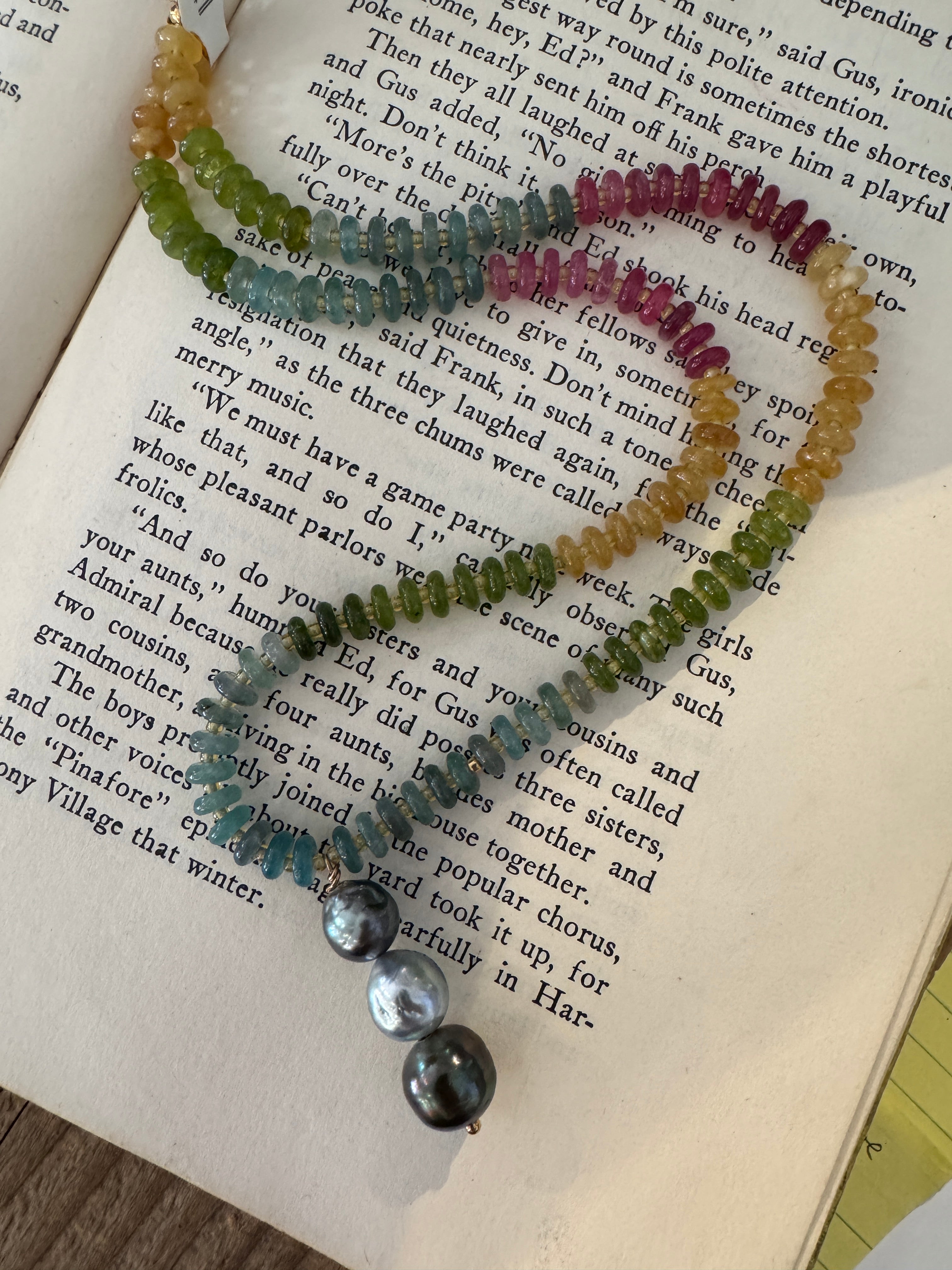 SN4381-TourmalineJadeRainbow/TahitianPearPendant