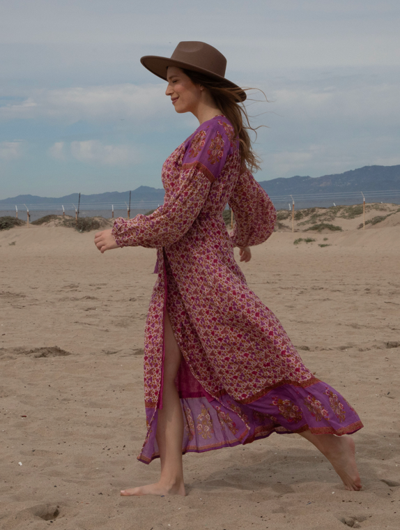 Naomi Printed Maxi Wrap Dress