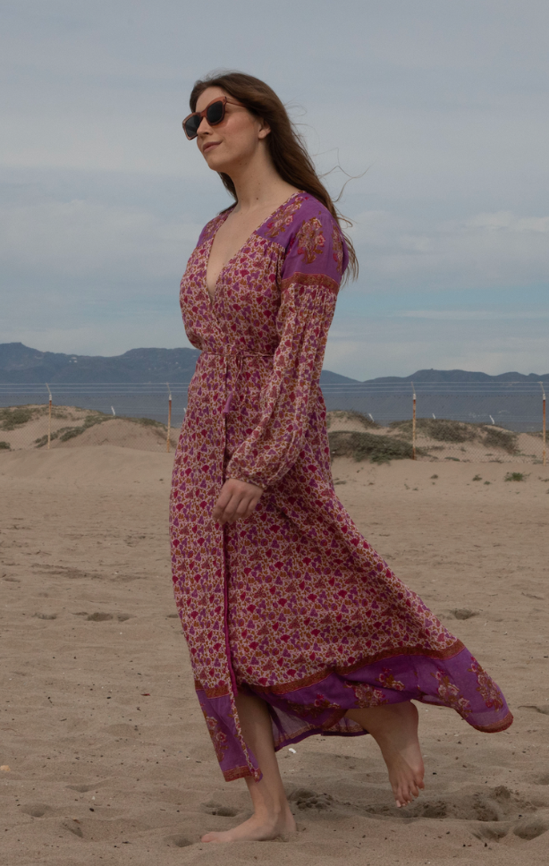 Naomi Printed Maxi Wrap Dress