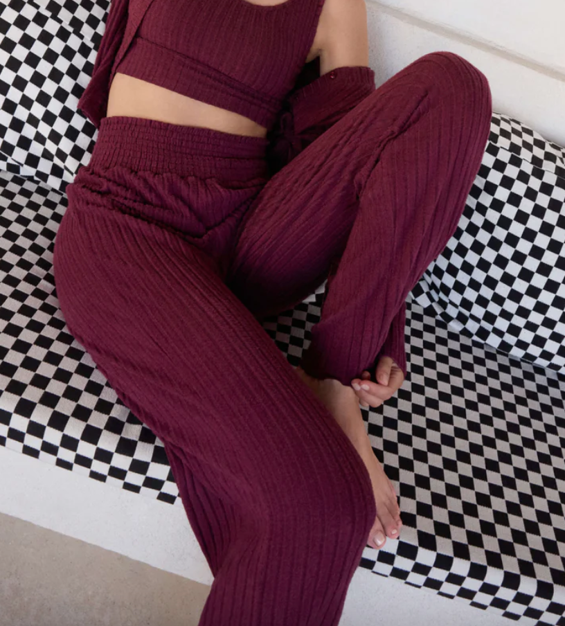 Dawn Smocked Rib Pant