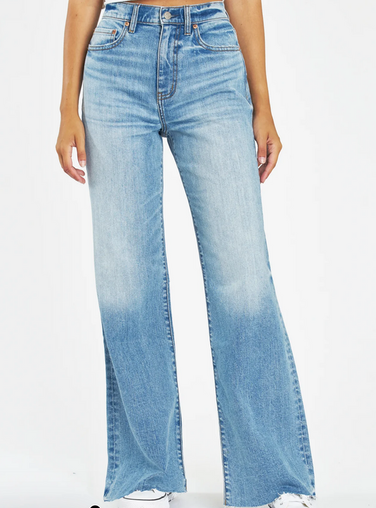 Far Out High Rise Wide Leg Denim