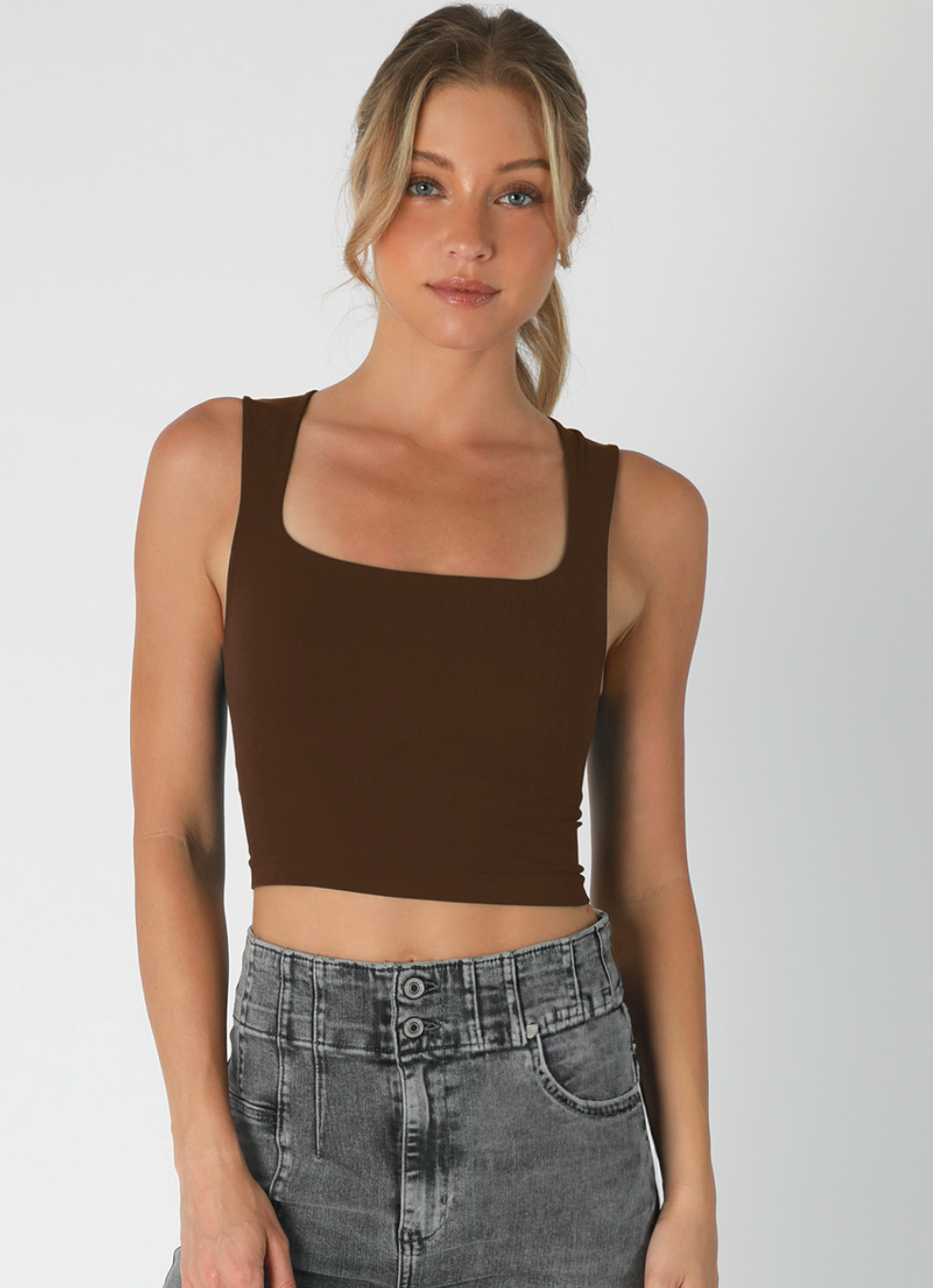 Clean Line Square Neck Top