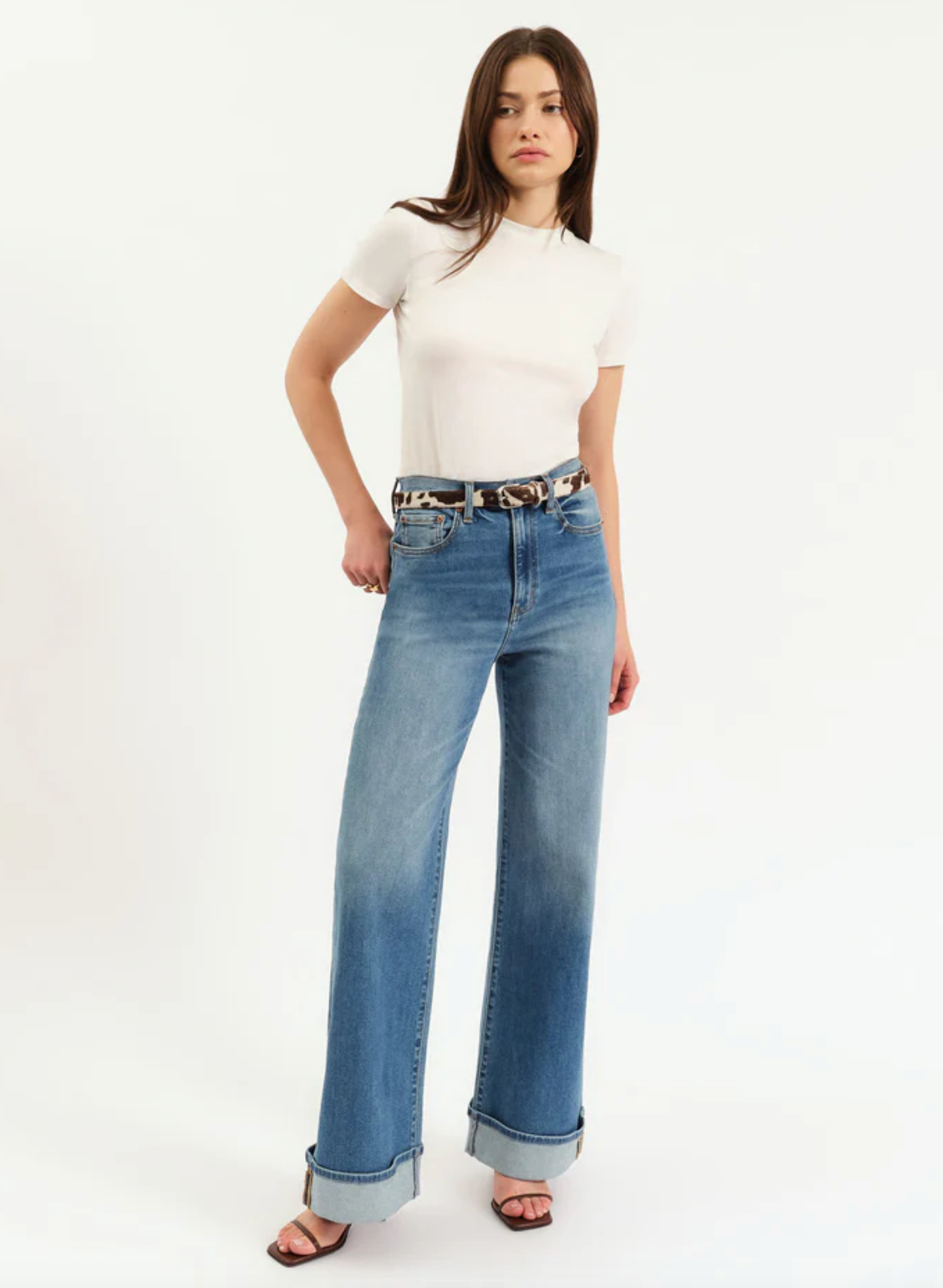 Far Out High Rise Wide Leg Denim