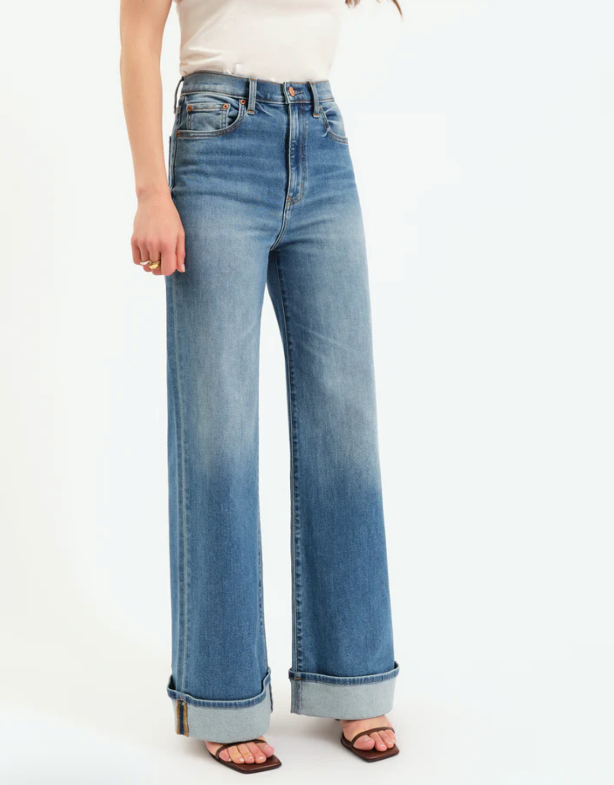 Far Out High Rise Wide Leg Denim
