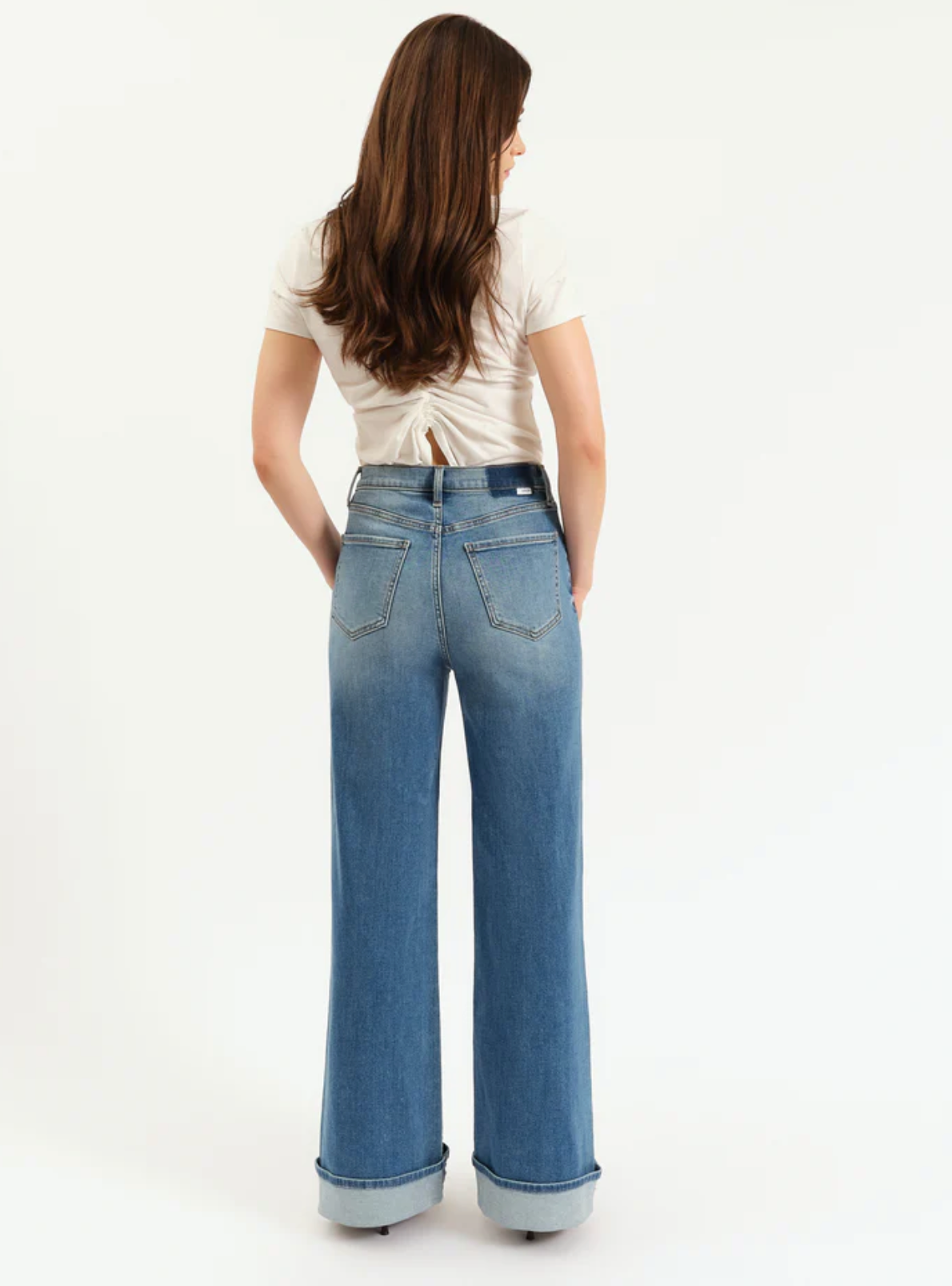 Far Out High Rise Wide Leg Denim