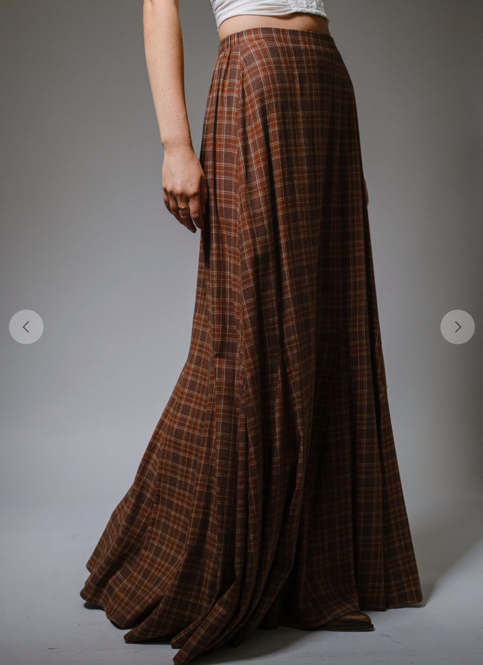 August Plaid Maxi Skirt