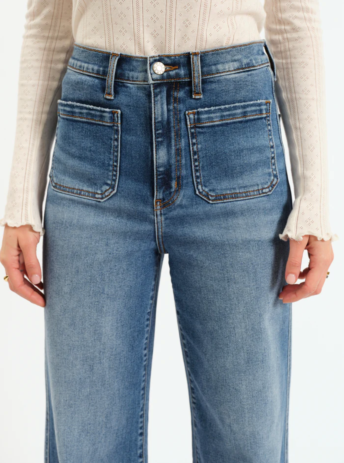 Far Out High Rise Wide Leg With Fashion Pocket