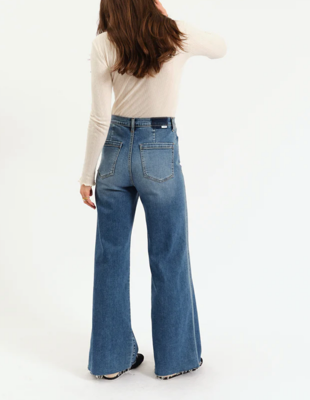 Far Out High Rise Wide Leg With Fashion Pocket