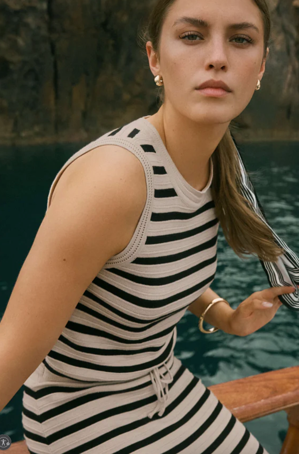 Emori Striped Muscle Tank