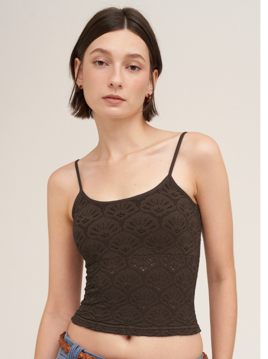 Floral Textured Lace Cami