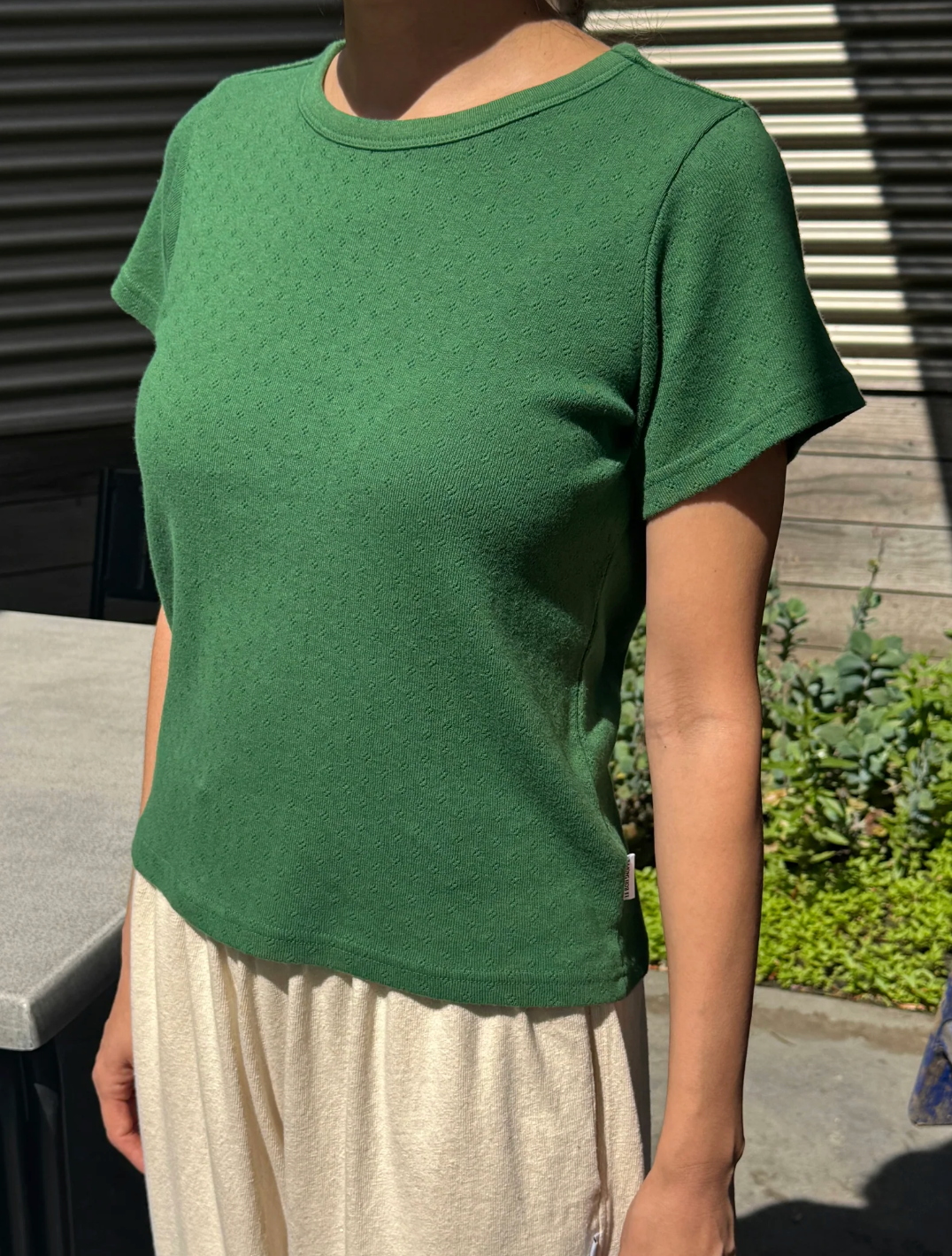 Pointelle Babe Tee