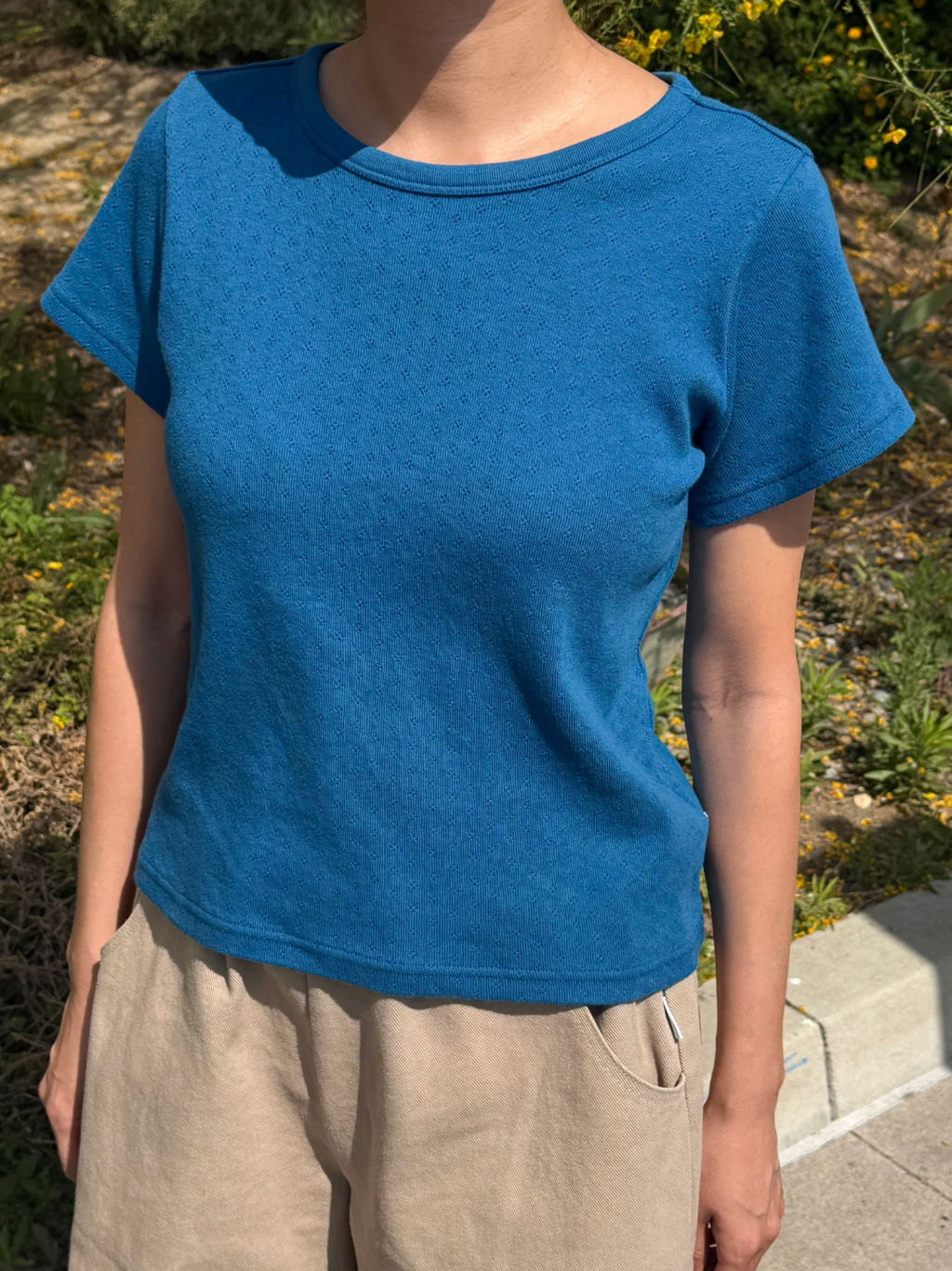 Pointelle Babe Tee