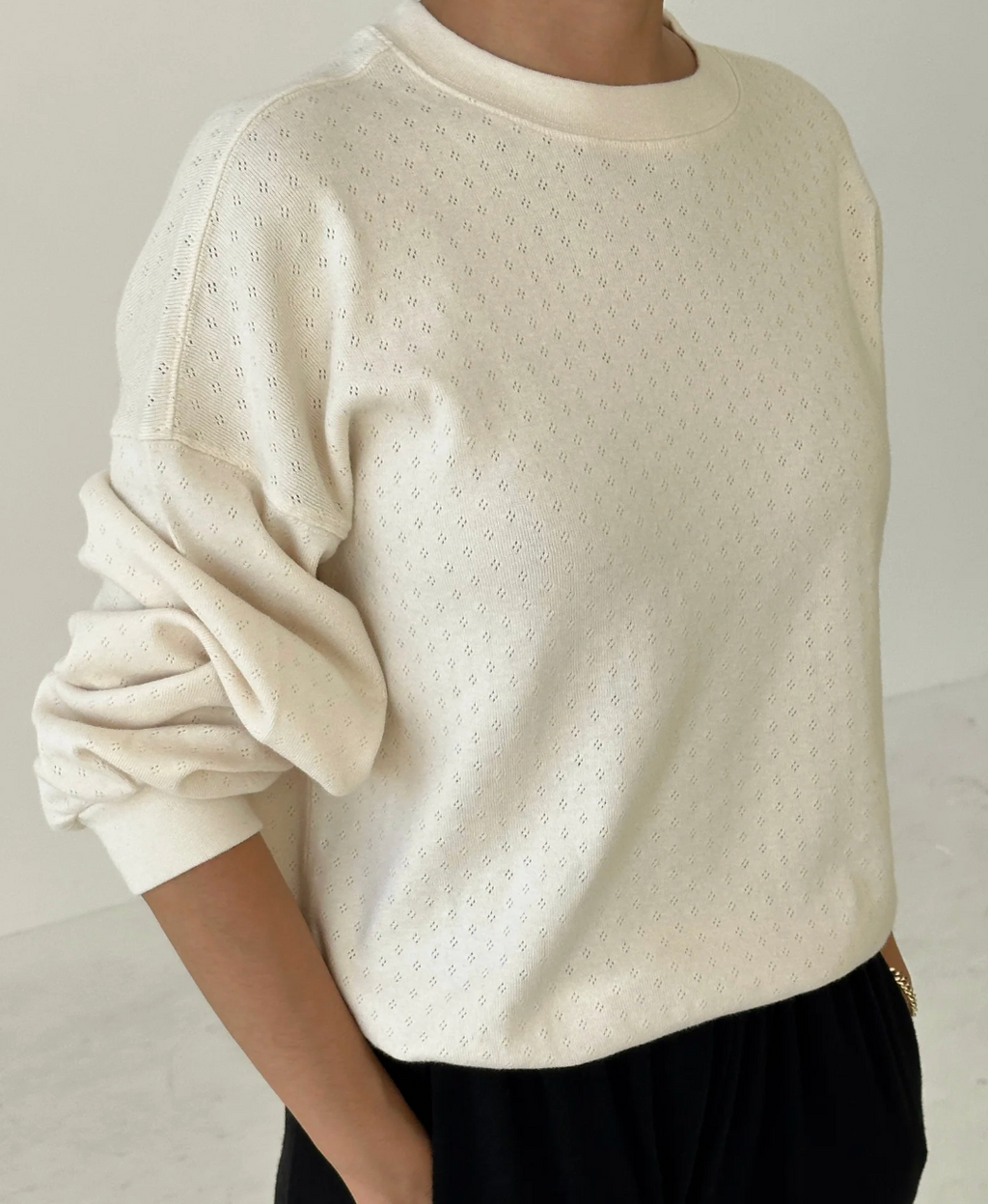 Pointelle Core Sweatshirt
