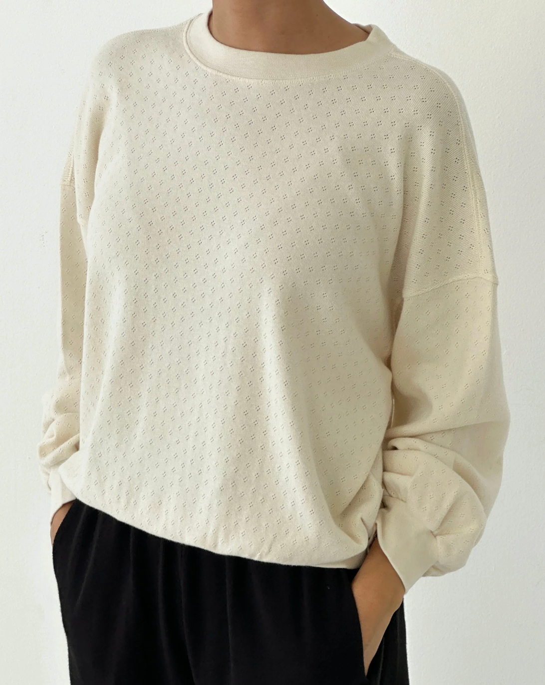 Pointelle Core Sweatshirt