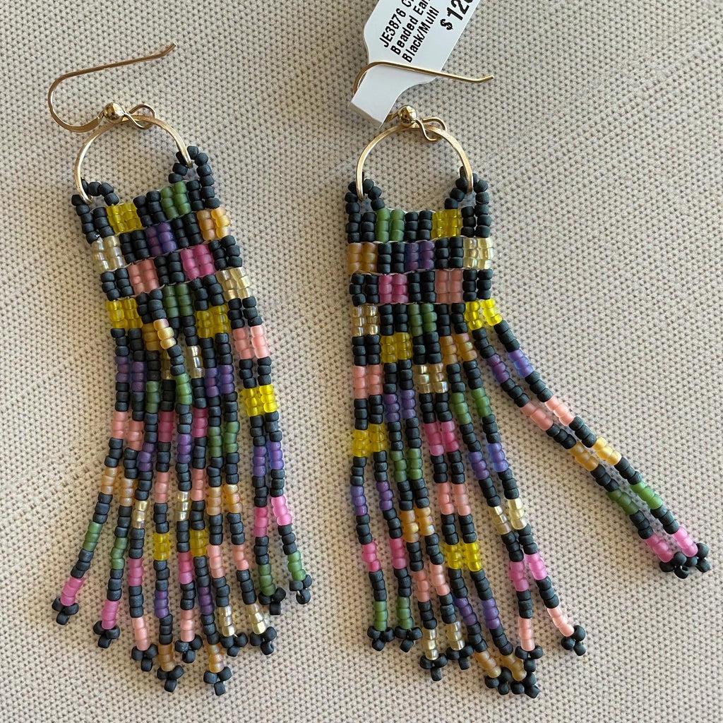 JE3876 Checkered Beaded Earring