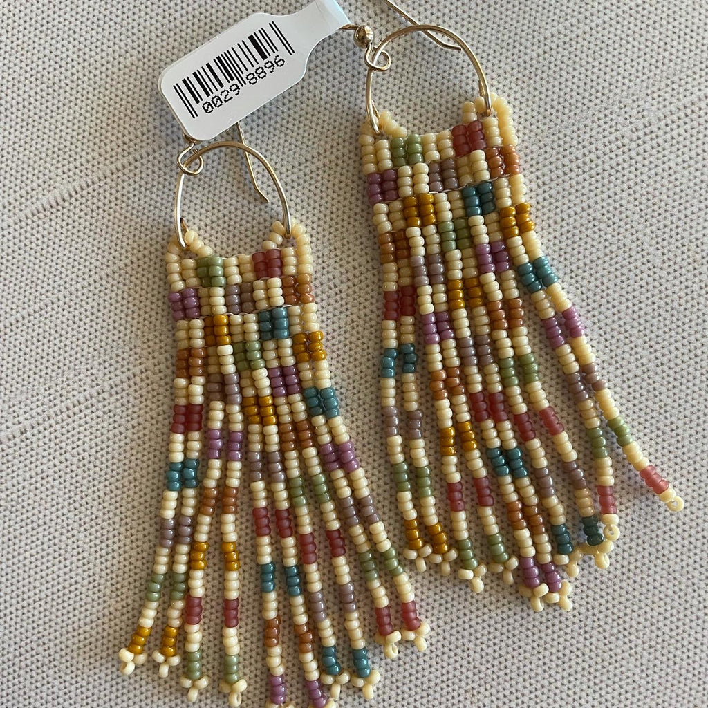 JE3876 Checkered Beaded Earring