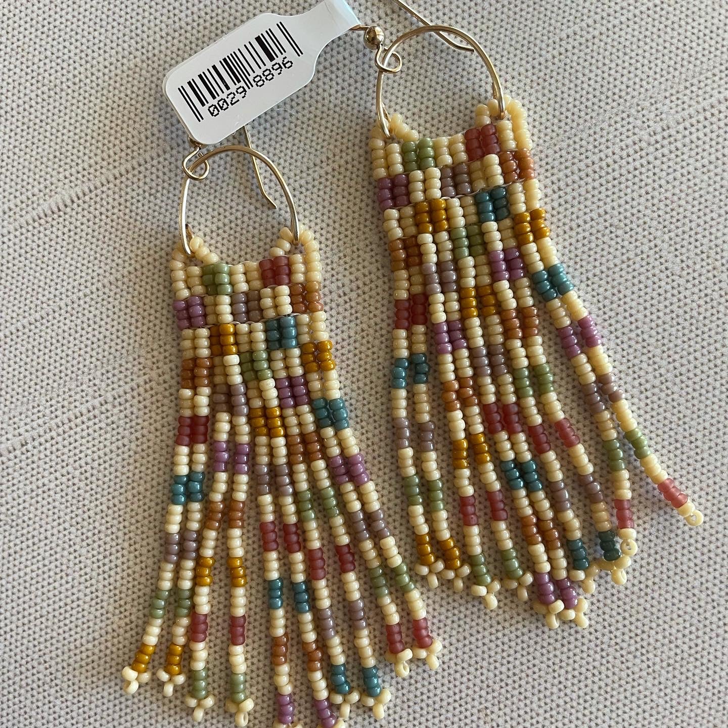 JE3876 Checkered Beaded Earring