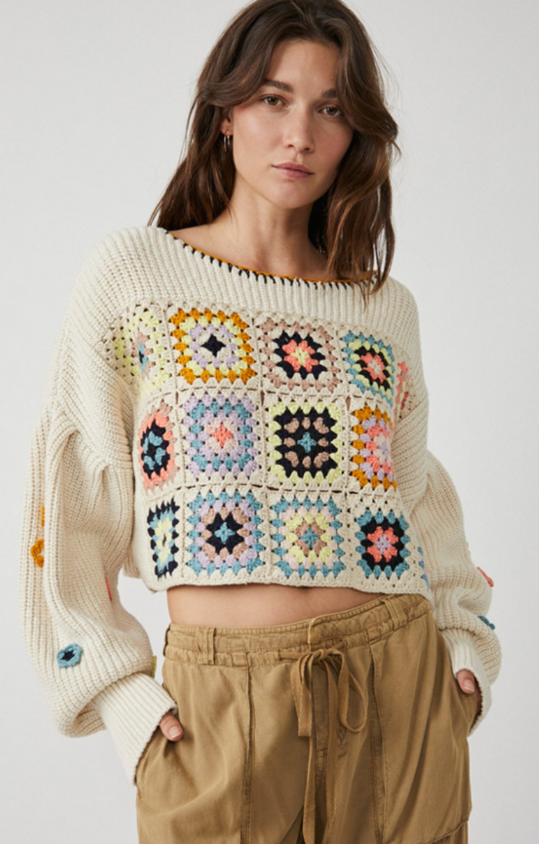 Dahlia Crochet Pullover