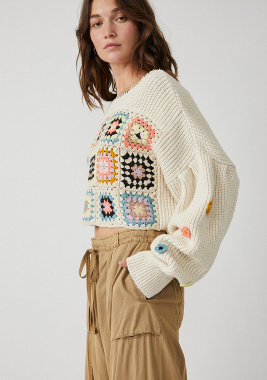 Dahlia Crochet Pullover
